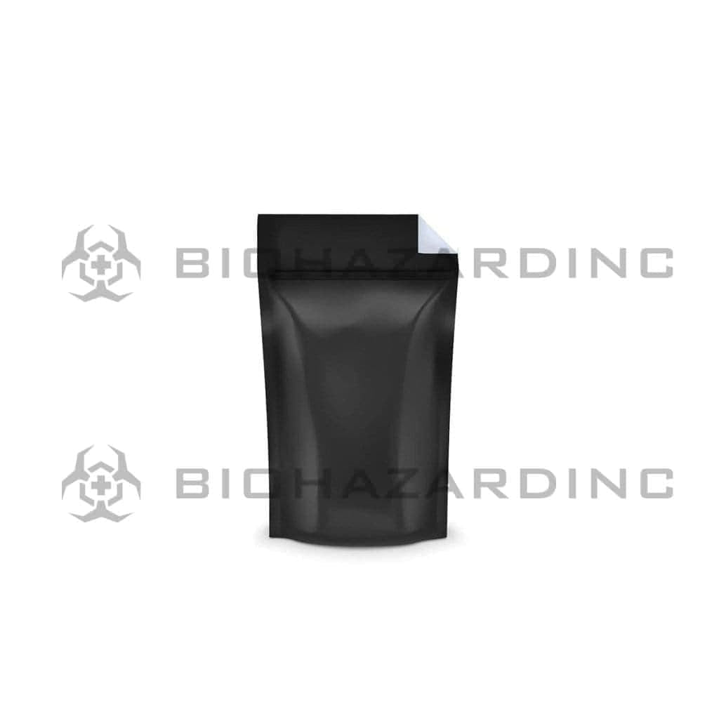 Tamper Evident | Glossy Black Vista Mylar Bags - Various Sizes Mylar Bag Biohazard Inc 3.5" x 5" - 3.5g - 1000 Count - Tear Notch  