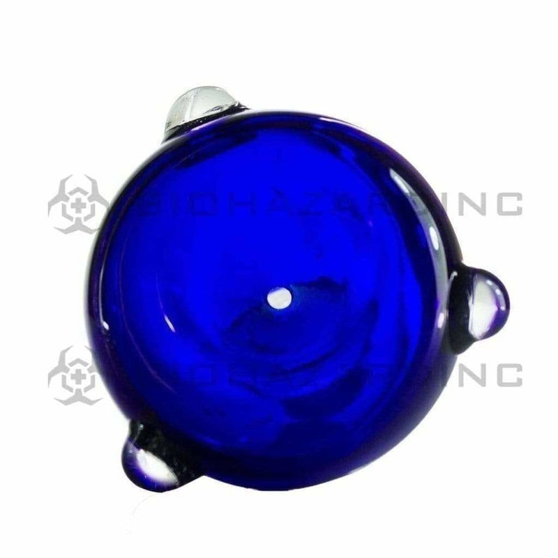 Bowl | Blue Bowl | 19mm - Blue - 10 Count Glass Bowl Biohazard Inc   
