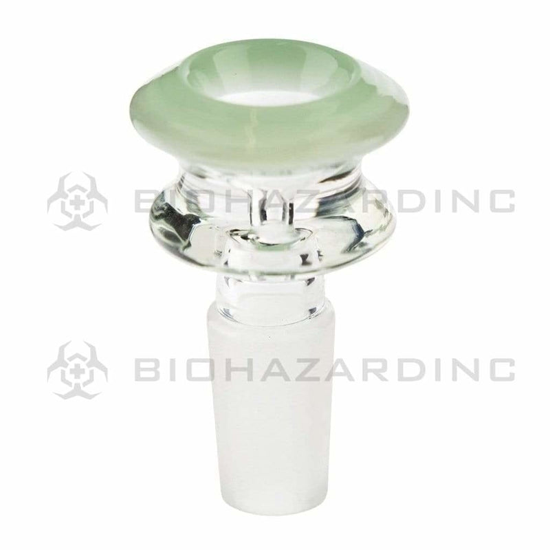 Bowl | Maria Funnel | 14mm - Various Colors Glass Bowl Biohazard Inc Green Jade Trim  