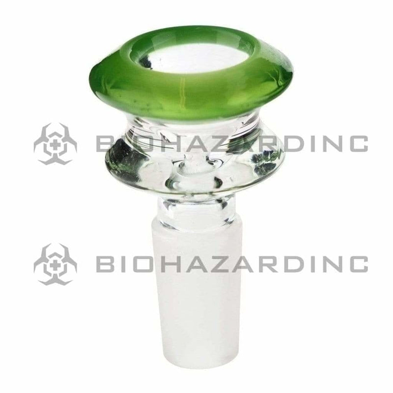 Bowl | Maria Funnel | 14mm - Various Colors Glass Bowl Biohazard Inc Light Green Trim  