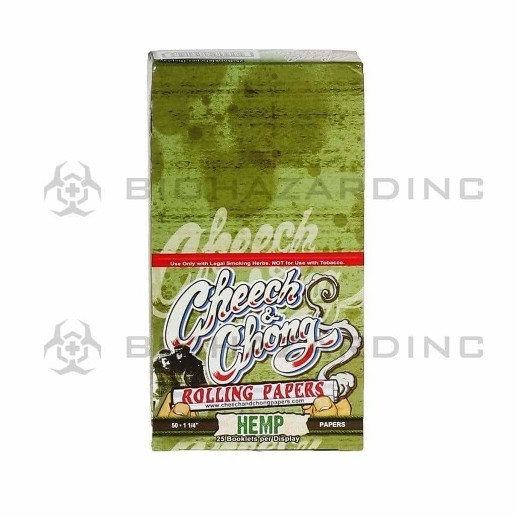 Cheech & Chong™ | 'Retail Display' Hemp Rolling Papers 1¼ Size | 78mm - Natural Hemp - 25 Count Rolling Papers Cheech and Chong   