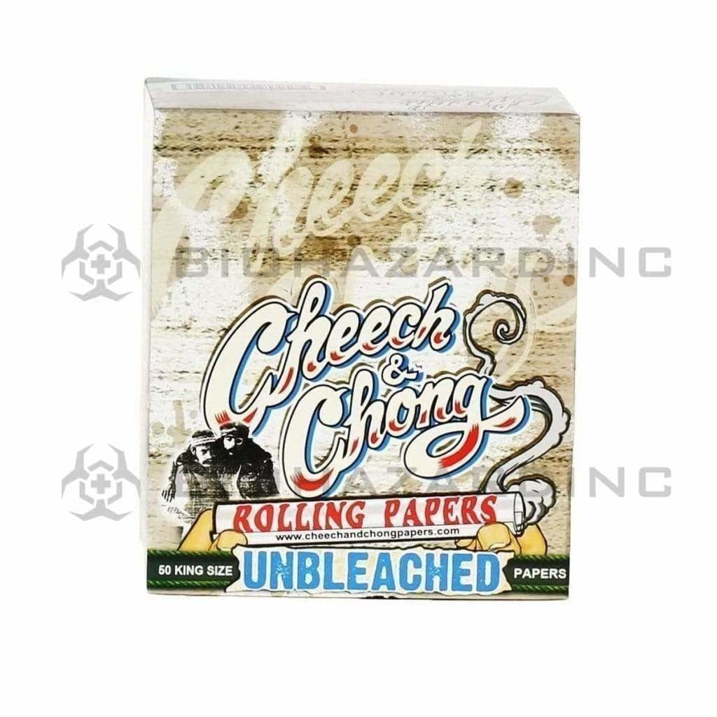 Cheech & Chong™ | 'Retail Display' Unbleached Rolling Papers | Unbleached Brown - Various Sizes Rolling Papers Cheech and Chong King - 110mm - 50 Count  