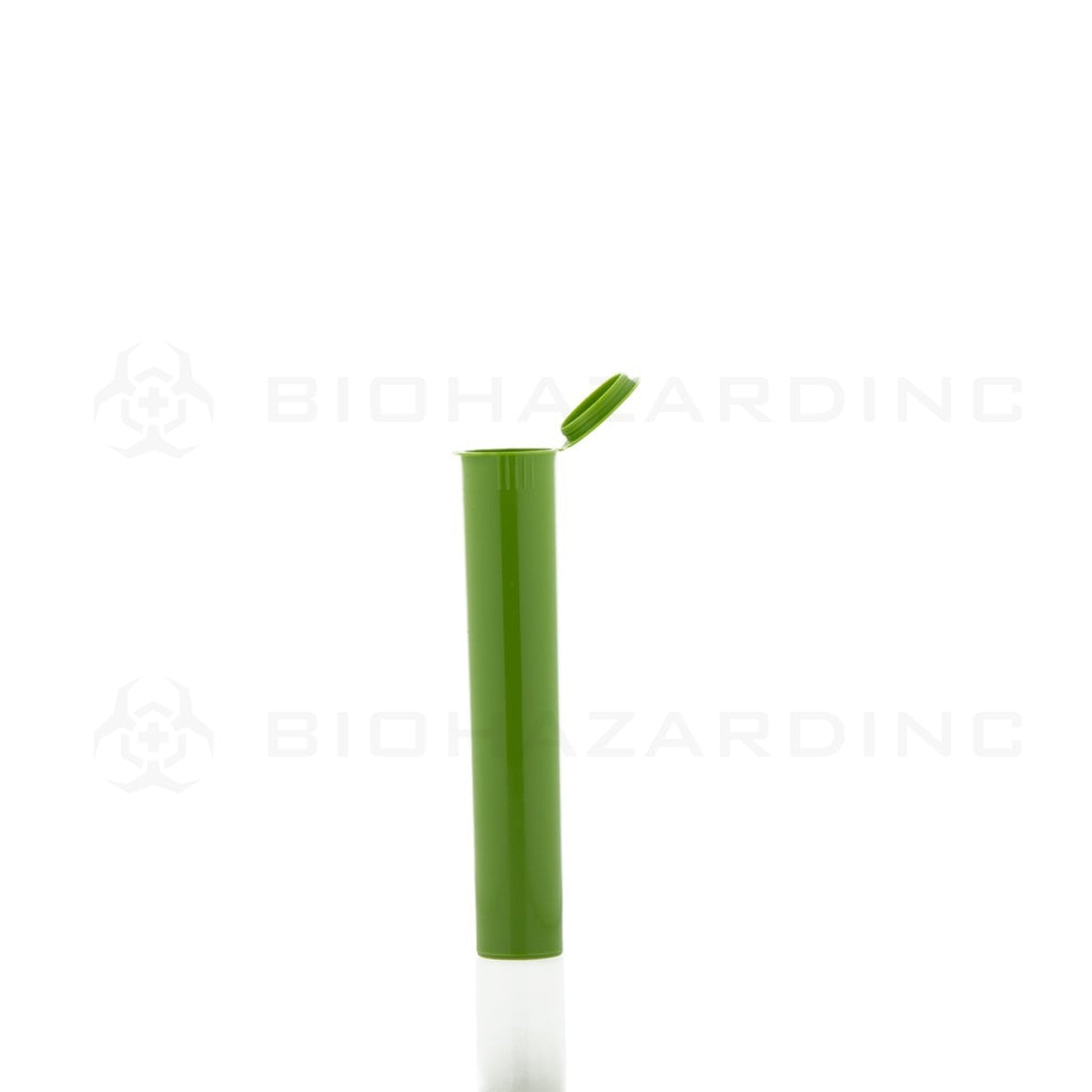 Child Resistant | Pop Top Opaque Plastic Pre-Roll Tubes | 98mm - Green - 700 Count Child Resistant Joint Tube Biohazard Inc   