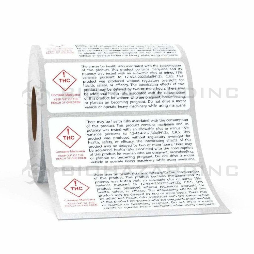 Colorado | CO State RX Recreational Marijuana Compliant Labels - 1,000