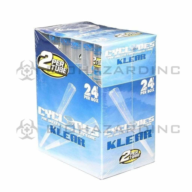 Cyclones | Wholesale Clear Cellulose Pre-Rolled Cones 1¼ Size | 78mm - 24 Count - Various Flavors Pre-Rolled Cones Cyclones Klear  