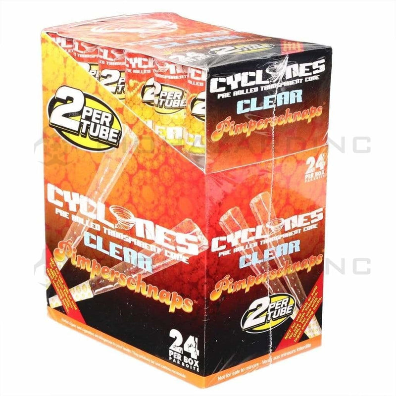 Cyclones | Wholesale Clear Cellulose Pre-Rolled Cones 1¼ Size | 78mm - 24 Count - Various Flavors Pre-Rolled Cones Cyclones Pimperschnaps  