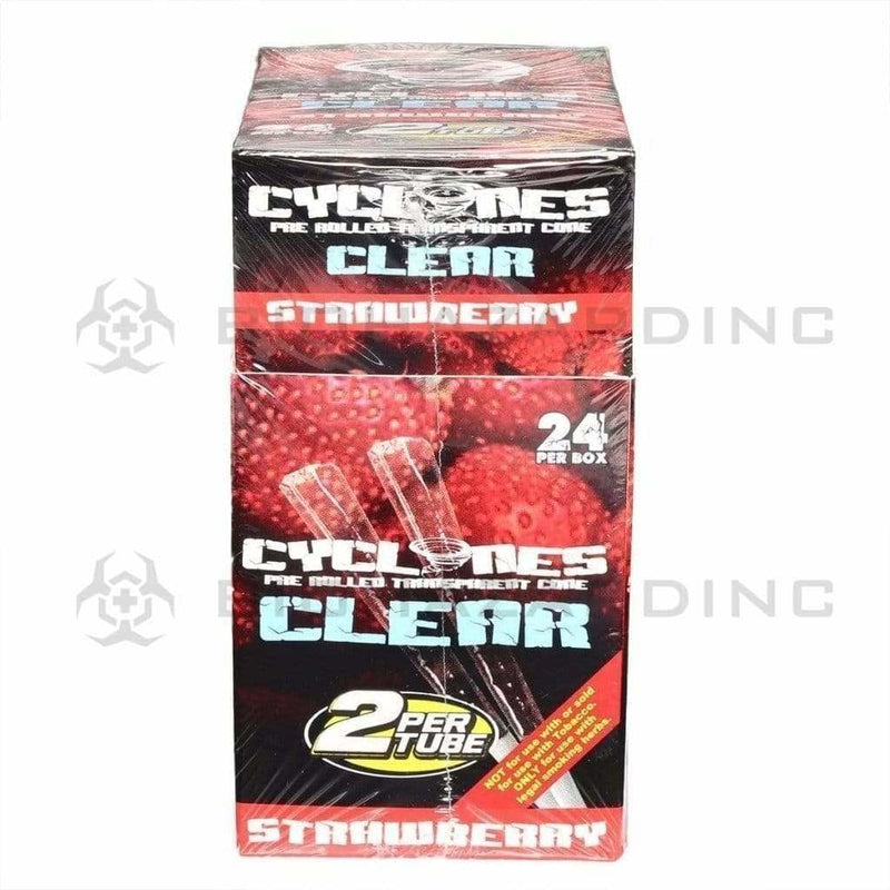 Cyclones | Wholesale Clear Cellulose Pre-Rolled Cones 1¼ Size | 78mm - 24 Count - Various Flavors Pre-Rolled Cones Cyclones   