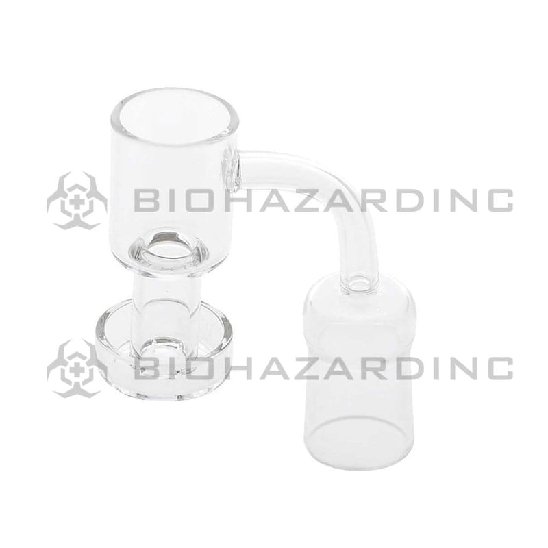 Banger | Double Dish Vacuum | 19mm - Female Quartz Banger Biohazard Inc   