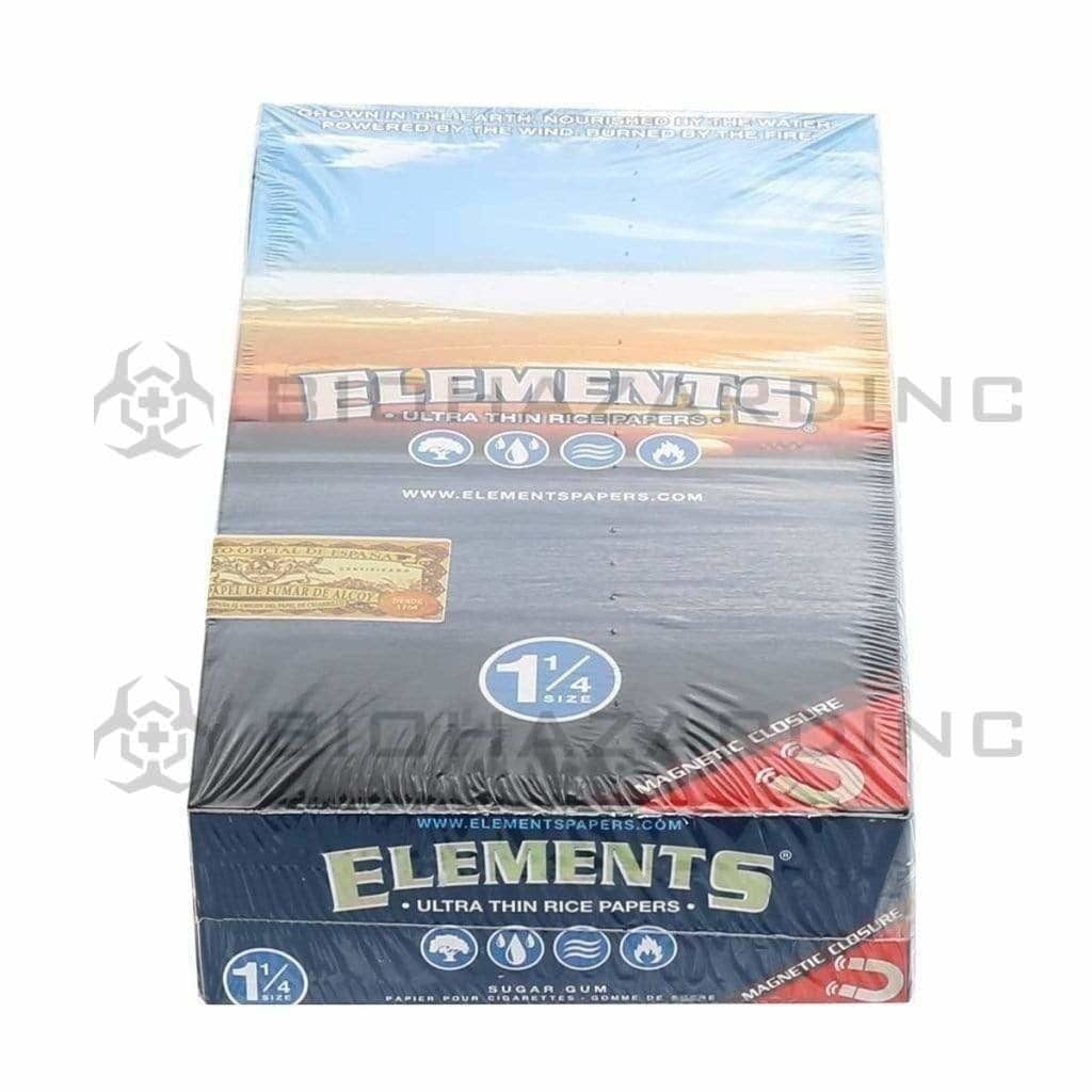Elements® | 'Retail Display' Ultra Thin Rice Papers 1¼ Size | 78mm - Classic White - 25 Count Rolling Papers Elements   