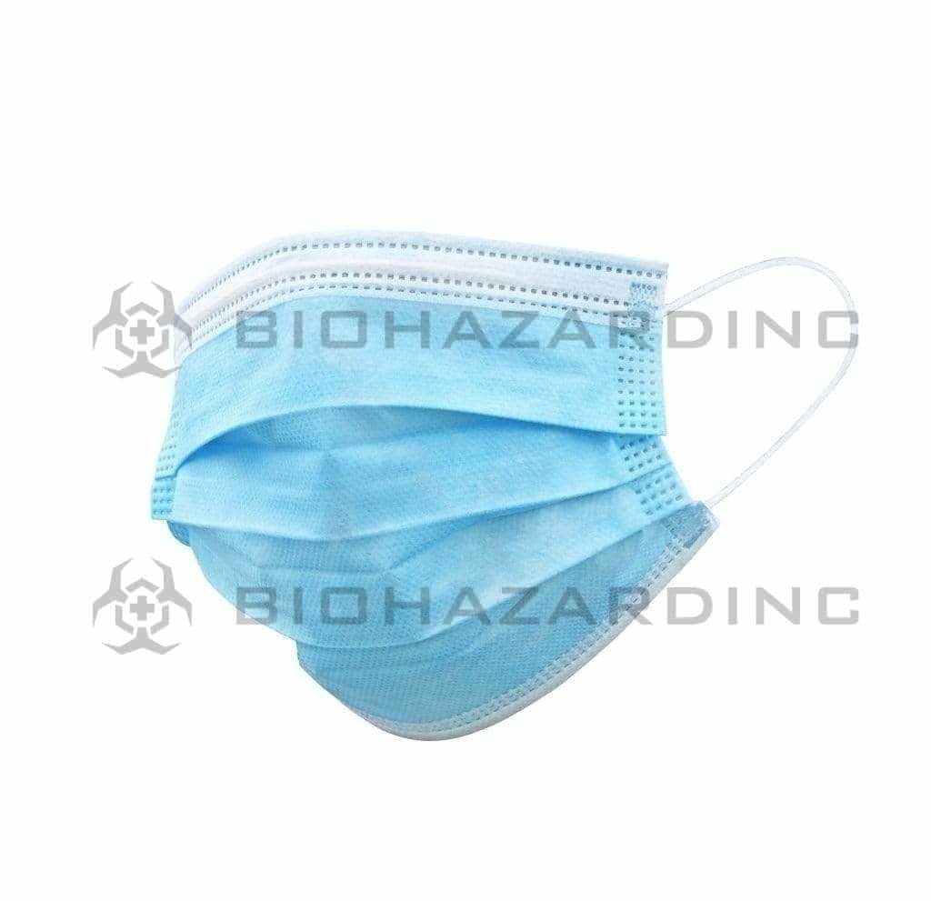 Mask | PPE Face Mask | 50 Count - Blue Face Mask Biohazard Inc   