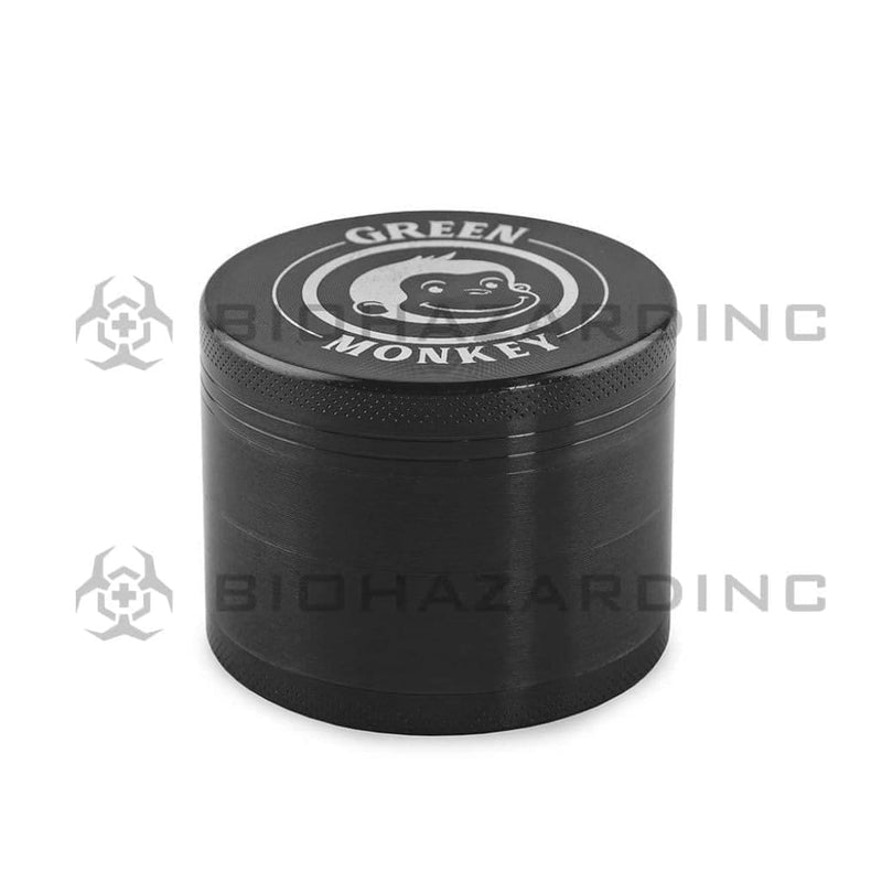 Green Monkey | Capuchin Magnetic Metal Grinder | 4 Piece - 50mm - Various Colors Metal Grinder Green Monkey Black  
