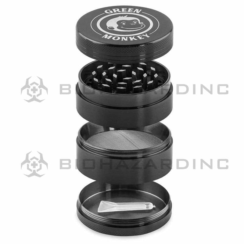 Green Monkey | Capuchin Magnetic Metal Grinder | 4 Piece - 50mm - Various Colors Metal Grinder Green Monkey   