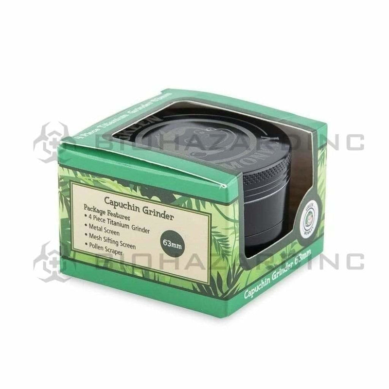 Green Monkey | Capuchin Metal Grinder | 4 Piece - 63mm - Various Colors Metal Grinder Green Monkey   