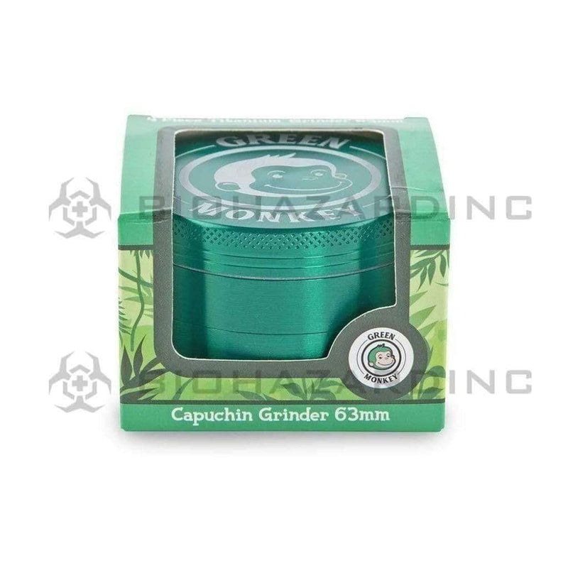 Green Monkey | Capuchin Metal Grinder | 4 Piece - 63mm - Various Colors Metal Grinder Green Monkey   