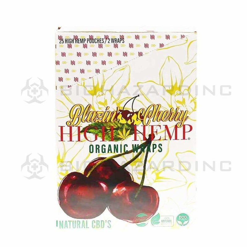 High Hemp | Organic Hemp Blunt Wraps | 100mm - Blazin' Cherry - 25 Count Hemp Wraps High Hemp   
