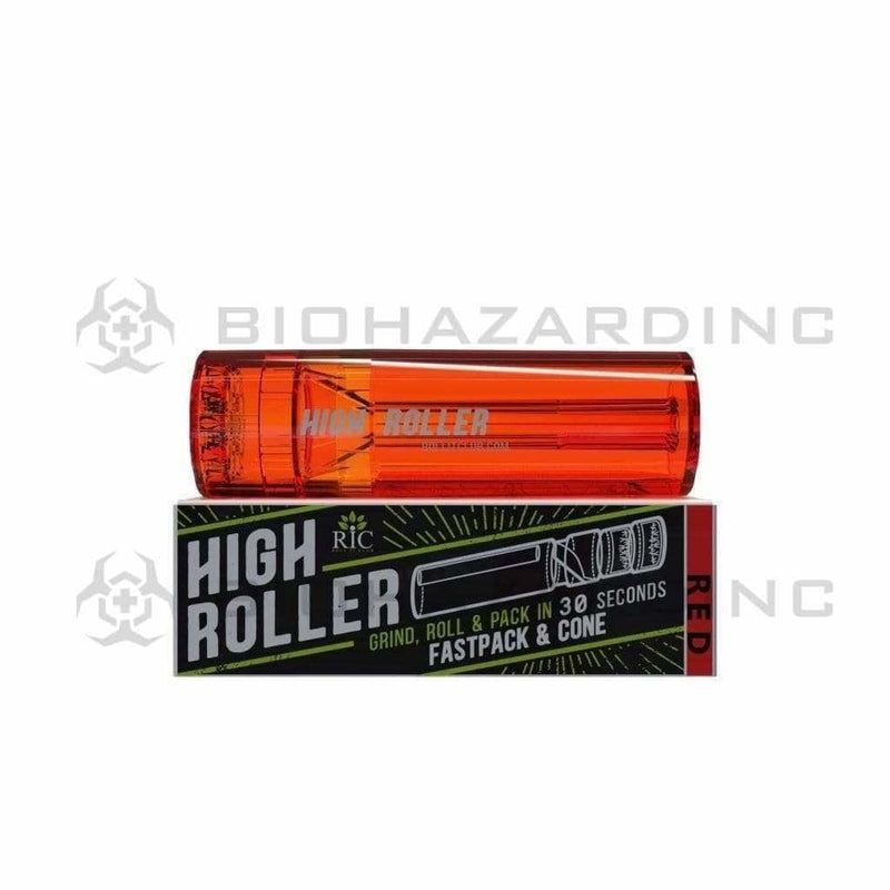 High Roller | Grinder & Cone Filler | 84mm - Various Colors Plastic Grinder High Roller   