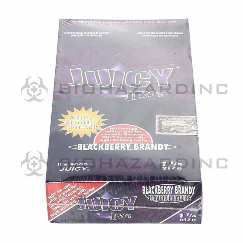 Juicy Jay's® | Wholesale Flavored Rolling Papers Classic 1¼ Size | 78mm - Various Flavors - 24 Count Rolling Papers Juicy Jay's Blackberry Brandy  