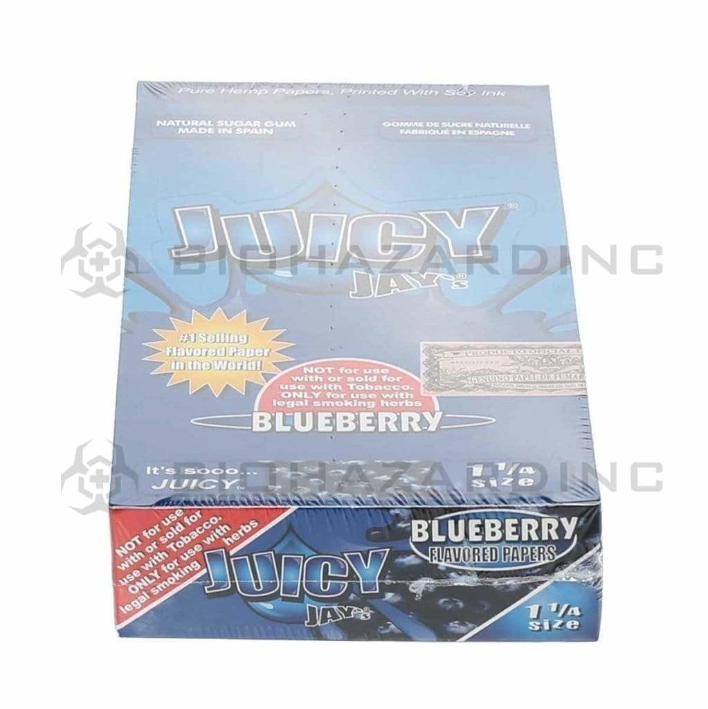 Juicy Jay's® | Wholesale Flavored Rolling Papers Classic 1¼ Size | 78mm - Various Flavors - 24 Count Rolling Papers Juicy Jay's Blueberry  