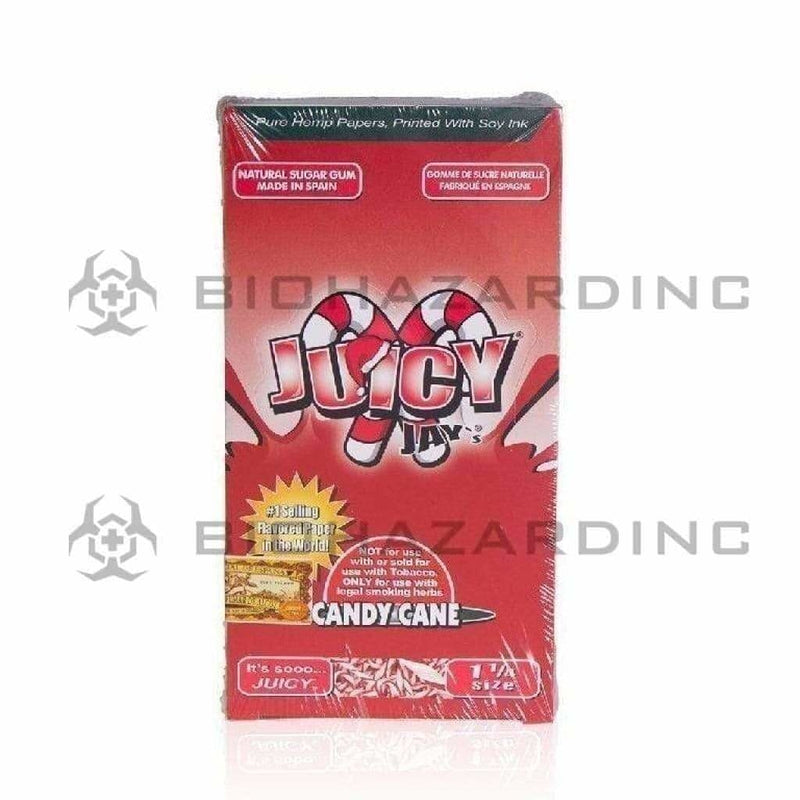 Juicy Jay's® | Wholesale Flavored Rolling Papers Classic 1¼ Size | 78mm - Various Flavors - 24 Count Rolling Papers Juicy Jay's Candy Cane  