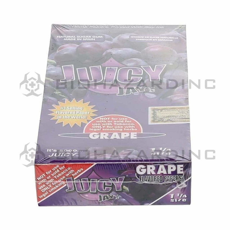 Juicy Jay's® | Wholesale Flavored Rolling Papers Classic 1¼ Size | 78mm - Various Flavors - 24 Count Rolling Papers Juicy Jay's Grape  