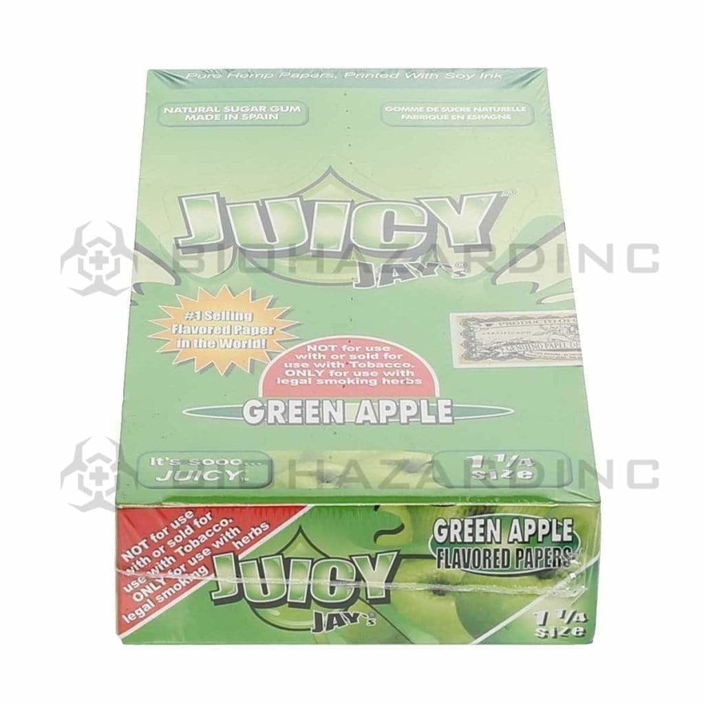 Juicy Jay's® | Wholesale Flavored Rolling Papers Classic 1¼ Size | 78mm - Various Flavors - 24 Count Rolling Papers Juicy Jay's Green Apple  
