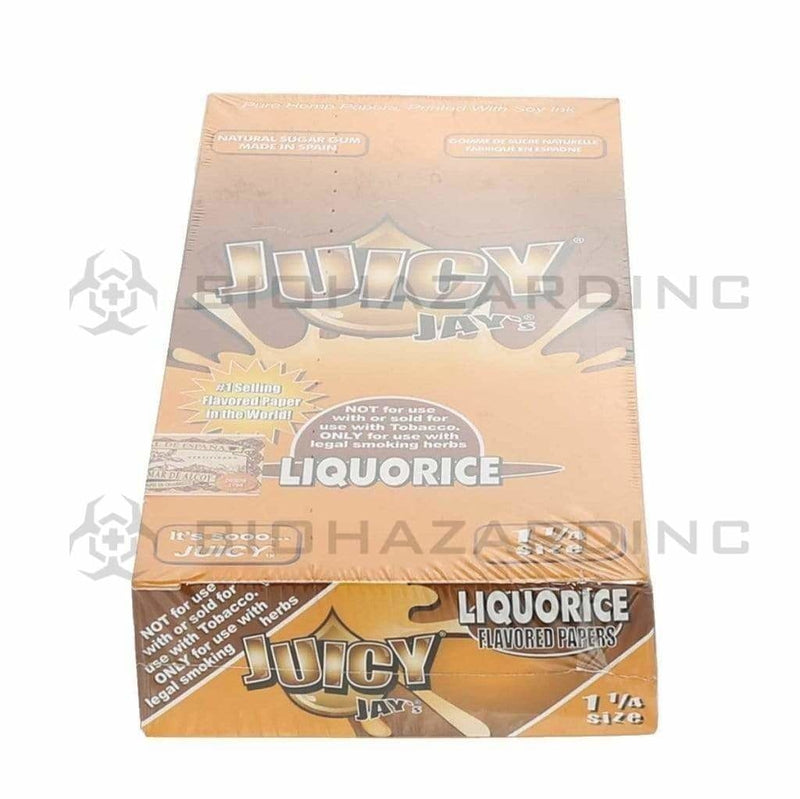 Juicy Jay's® | Wholesale Flavored Rolling Papers Classic 1¼ Size | 78mm - Various Flavors - 24 Count Rolling Papers Juicy Jay's Liquorice  