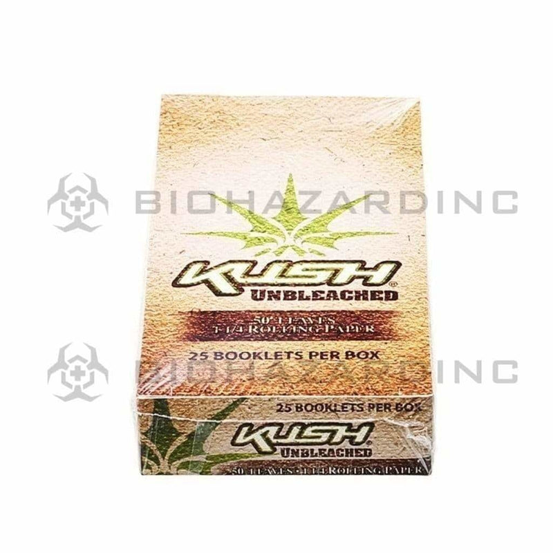 KUSH® | 'Retail Display' Unbleached Rolling Papers  | Unbleached Brown - Various Sizes Rolling Papers Kush 1¼ - 78mm - 25 Count  