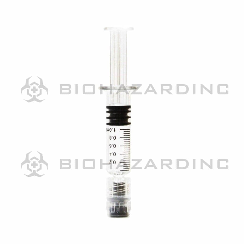 Luer Lock | Concentrate Glass Syringe | 1mL - 0.20mL Increments - 100 Count Syringe Biohazard Inc   