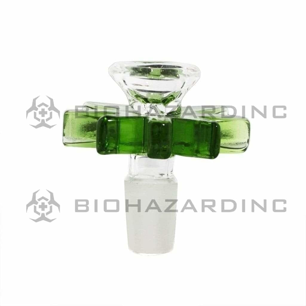 Bowl | Marijuana Leaf Bowl | 14mm - Green 14mm Bowl Biohazard Inc   