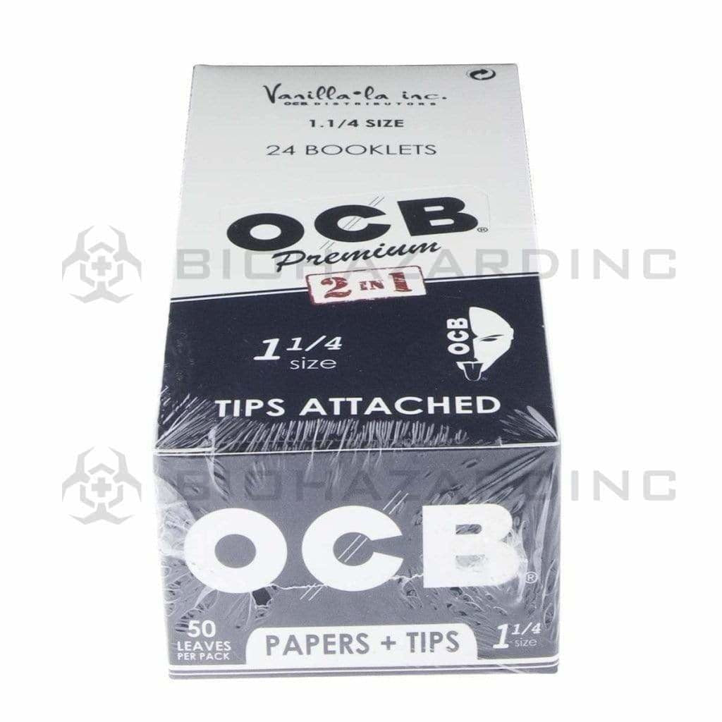 OCB® | 'Retail Display' Premium Rolling Papers w/ Tips | White Paper - 24 Count - Various Sizes Rolling Papers + Tips OCB   