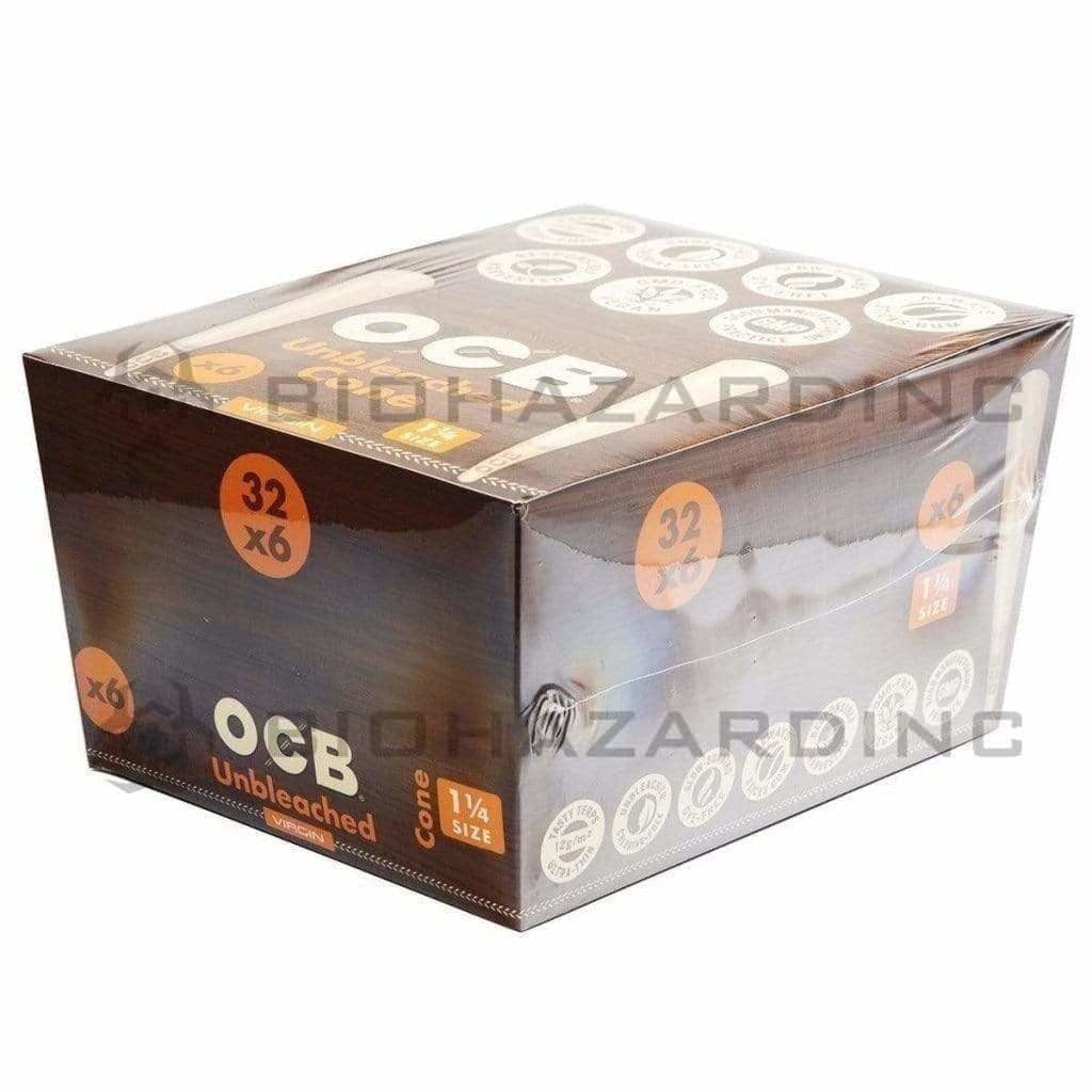 OCB® | Pre-Rolled Cones 1¼ Size | 78mm - Brown Paper - 32 Count Pre-Rolled Cones OCB   