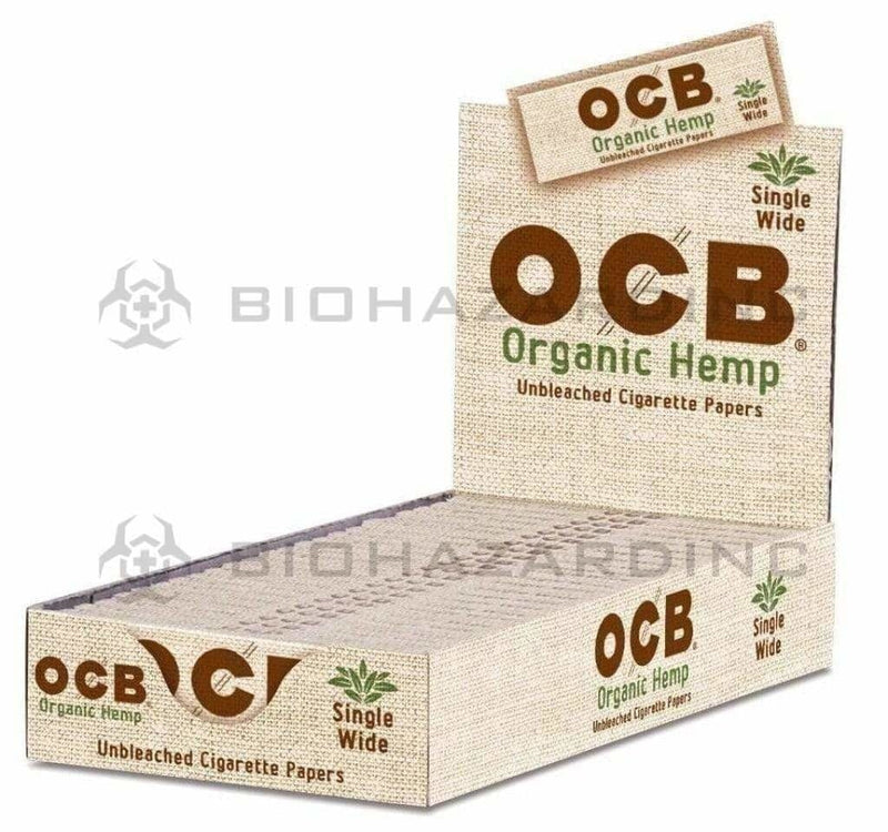 OCB® | 'Retail Display' Rolling Papers | Organic Hemp - 24 Count - Various Sizes Rolling Papers OCB Single Wide - 70mm  