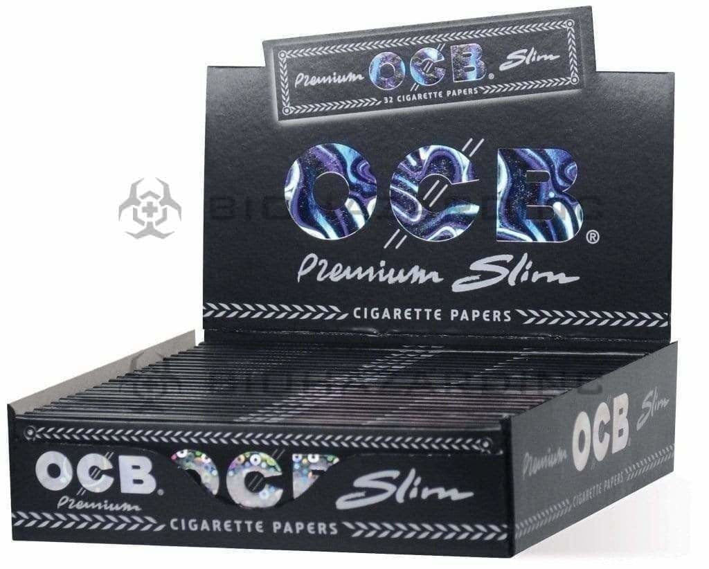 OCB® | 'Retail Display' Premium Rolling Papers King Slim Size | 110mm - White Paper - 24 Count Rolling Papers OCB   