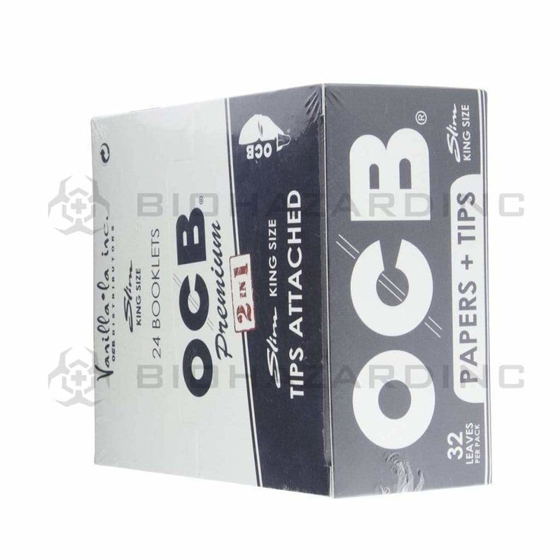OCB® | 'Retail Display' Premium Rolling Papers w/ Tips | White Paper - 24 Count - Various Sizes Rolling Papers + Tips OCB   