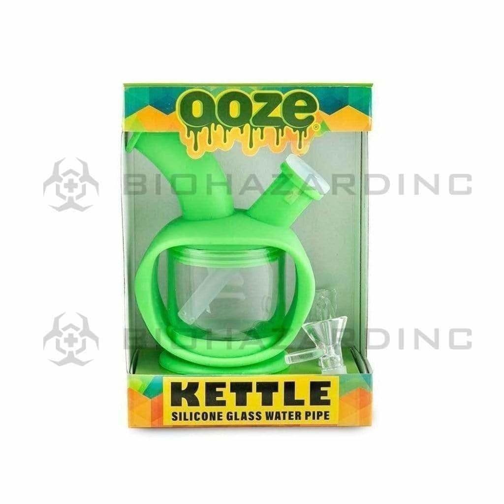 OOZE® | Kettle Silicone Bubbler Dab Rig Combo | Various Colors Silicone Bong Ooze Green  