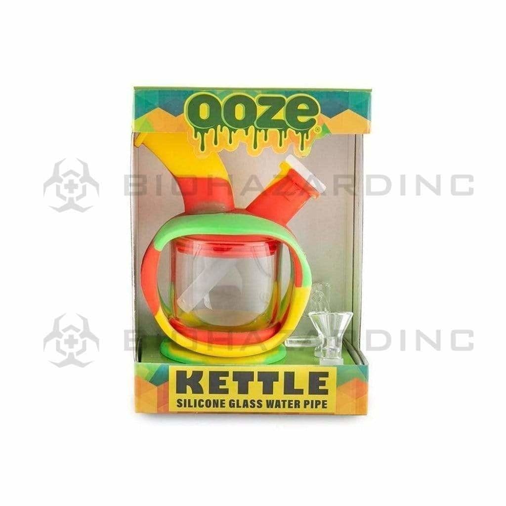 OOZE® | Kettle Silicone Bubbler Dab Rig Combo | Various Colors Silicone Bong Ooze Rasta  