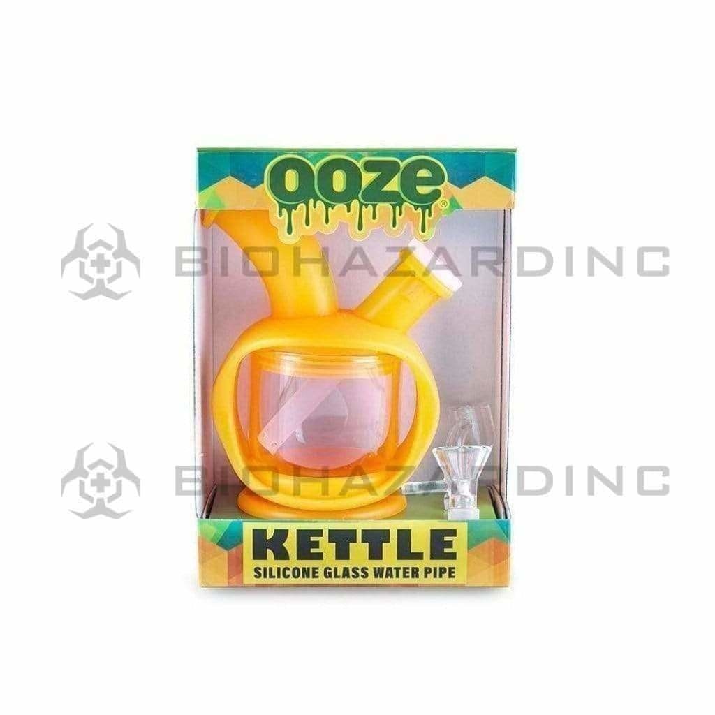 OOZE® | Kettle Silicone Bubbler Dab Rig Combo | Various Colors Silicone Bong Ooze Orange  