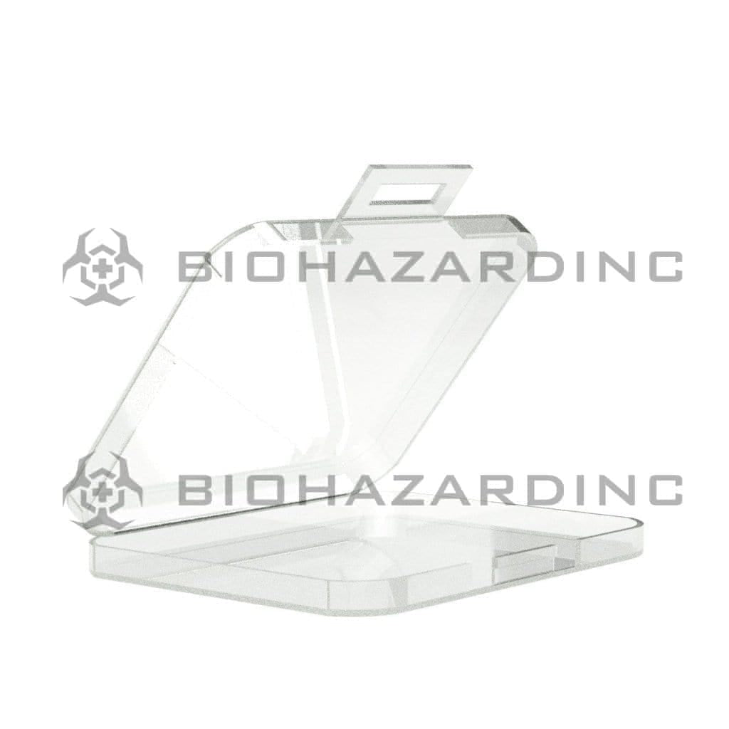 Flat Container | Clear Plastic Shatter Concentrate Containers | 7.5mm - 100 Count Concentrate Container Biohazard Inc   