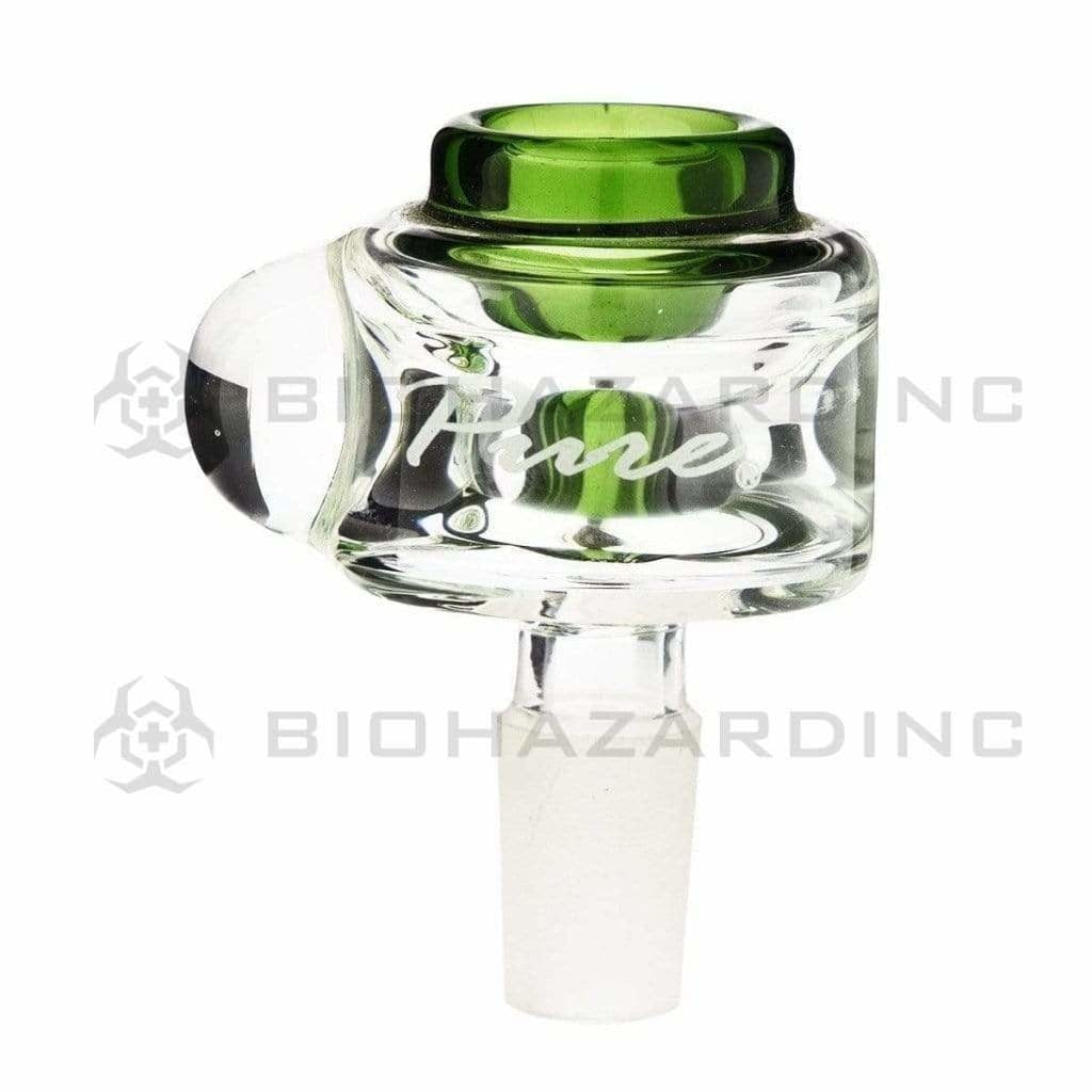 PURE Glass | Cylinder Marble Bowl | 14mm - Various Colors Glass Bowl Pure Glass Green  