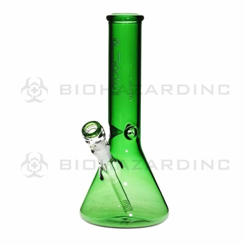 PURE Glass | Classic Beaker Water Pipe | 12" - 14mm - Various Colors Glass Bong Pure Glass Green  