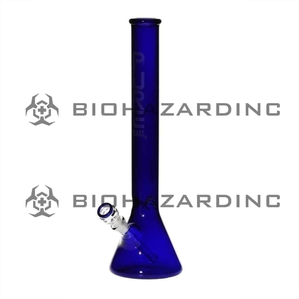 PURE Glass | Classic Beaker Water Pipe | 18" - 14mm - Various Colors Glass Bong Pure Glass Blue  