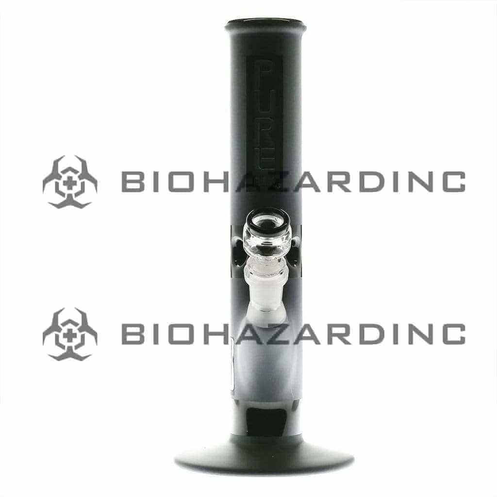 PURE Glass | Classic Straight Water Pipe | 12"  - 14mm - Various Colors Glass Bong Pure Glass   