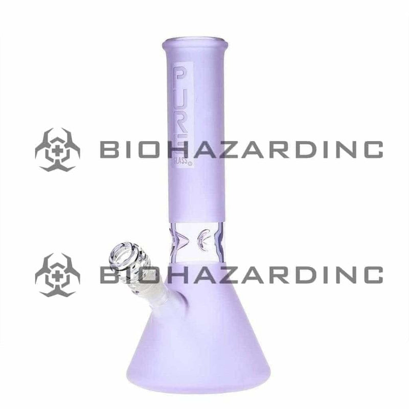 PURE Glass | Classic Beaker Water Pipe | 12" - 14mm - Various Colors Glass Bong Pure Glass Purple Frost  