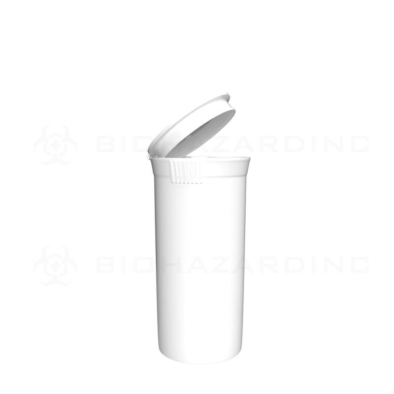 Plastic Pop Top Bottles | 13 Dram - 2 Grams - 315 Count - Various Colors Pop Top Bottle Biohazard Inc Opaque White  
