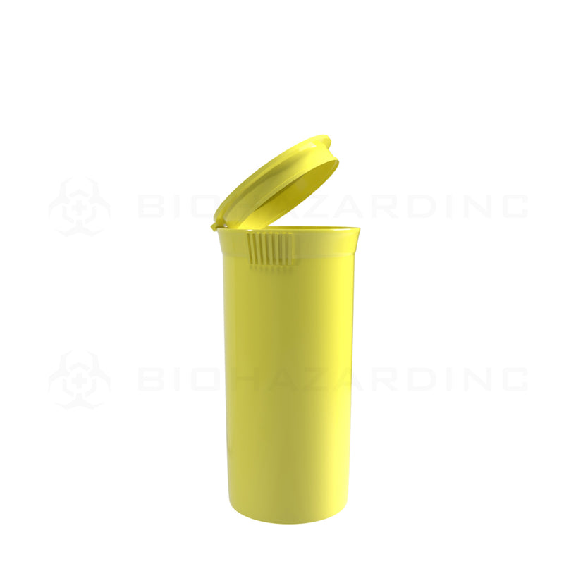 Plastic Pop Top Bottles | 13 Dram - 2 Grams - 315 Count - Various Colors Pop Top Bottle Biohazard Inc Opaque Yellow  