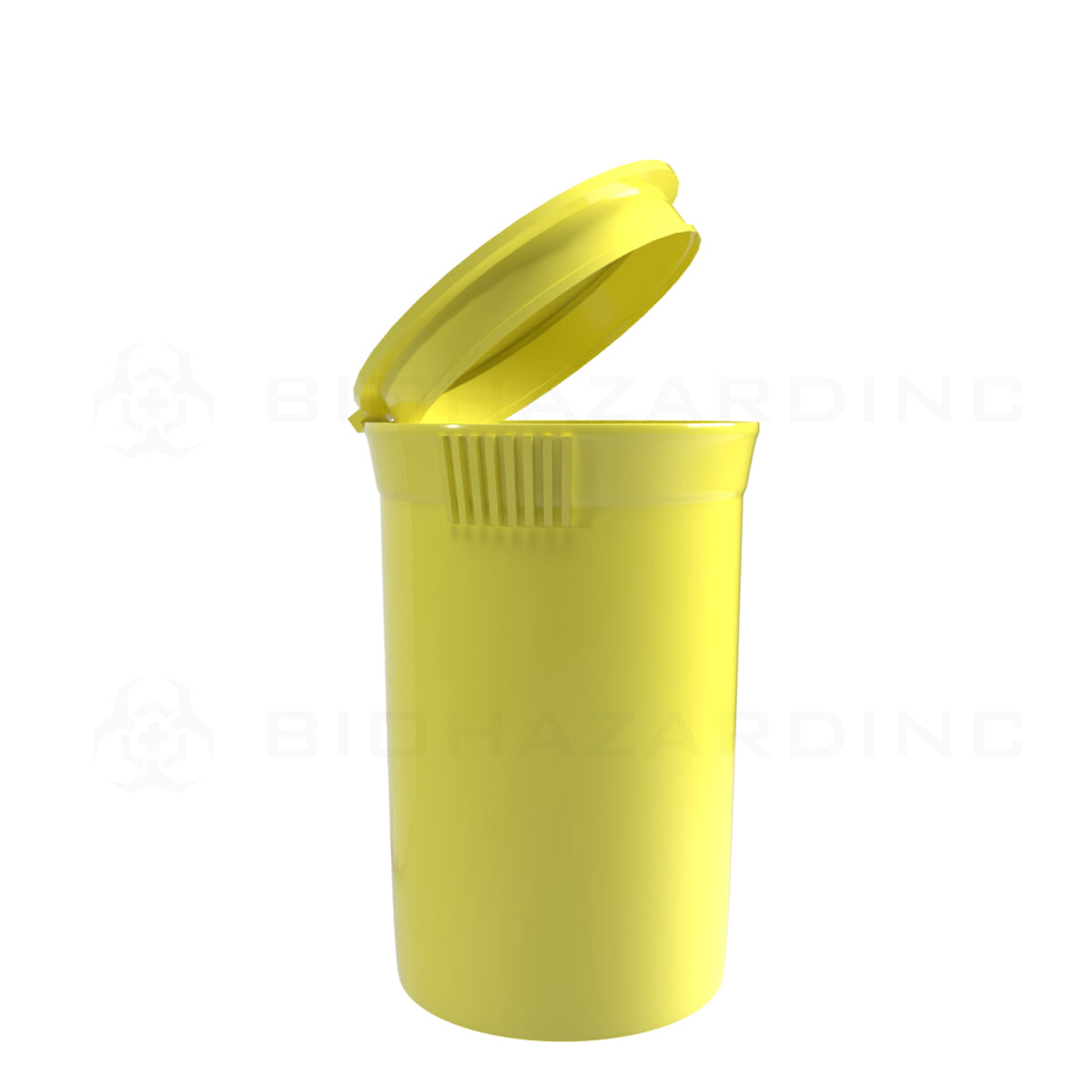 Plastic Pop Top Bottles | 30 Dram - 7 Grams - 160 Count - Various Colors Pop Top Bottle Biohazard Inc Opaque Yellow  