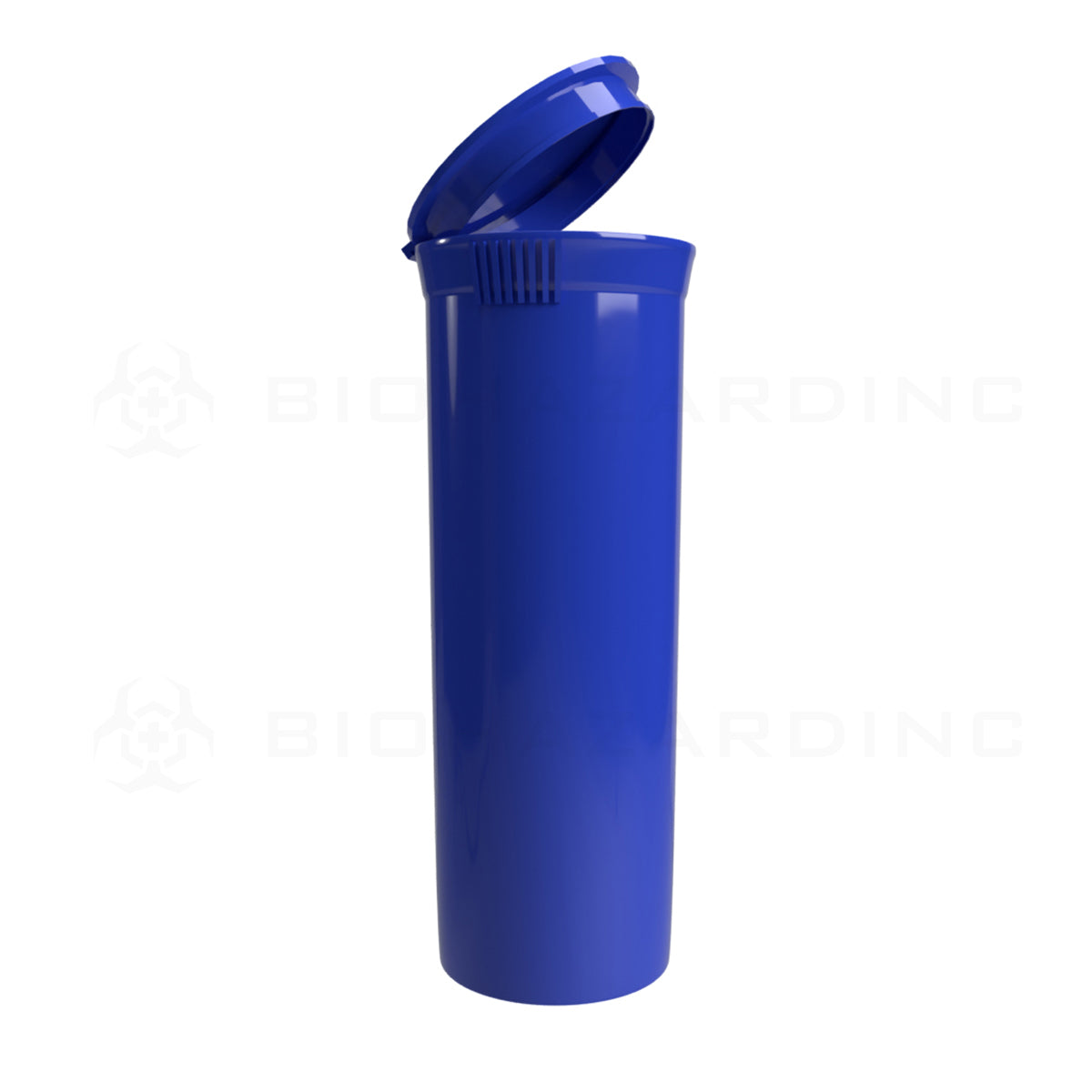 Plastic Pop Top Bottles | 60 Dram - 14 Grams - 75 Count - Various Colors Pop Top Bottle Biohazard Inc Opaque Blue  