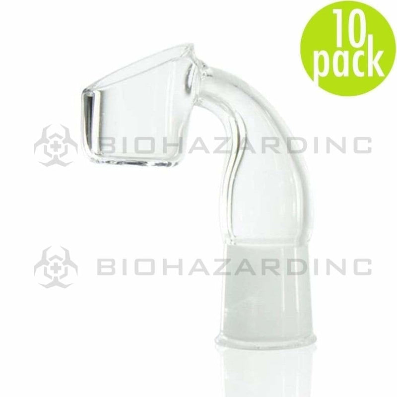 Banger | Quartz Banger Slant | 14mm - Female - 10 Pack Quartz Banger Biohazard Inc   