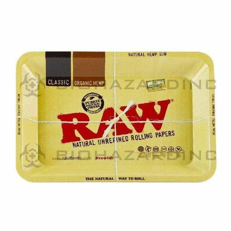 RAW® | Rolling Tray - Classic Logo | Metal - Various Sizes Rolling Tray Biohazard Inc 7in x 5in - Mini  