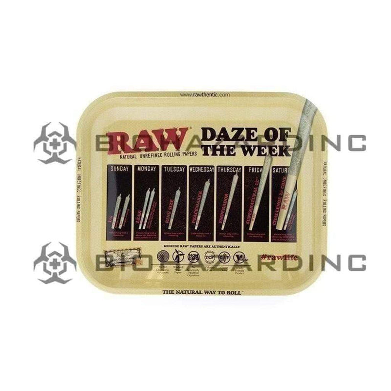 RAW® | Rolling Tray - Daze of the Week | 14in x 11in - Large - Metal Rolling Tray Raw   